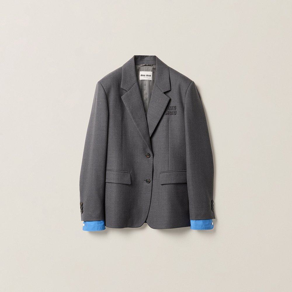 MIU MIU(缪缪)24新品 单排扣华达呢夹克