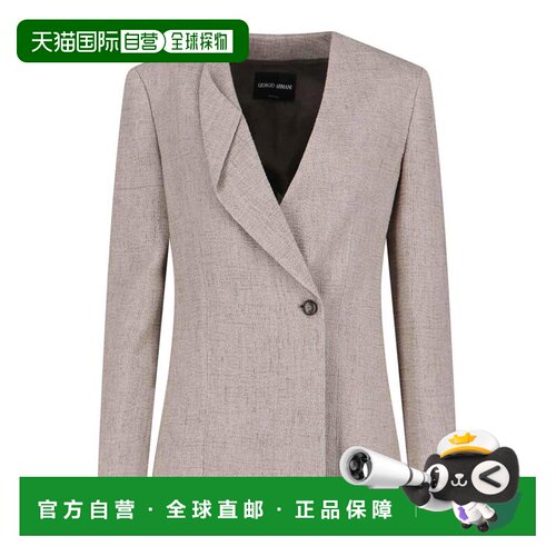 香港直邮GIORGIO ARMANI 女士亚麻西服外套 GW002778TE20131M6303