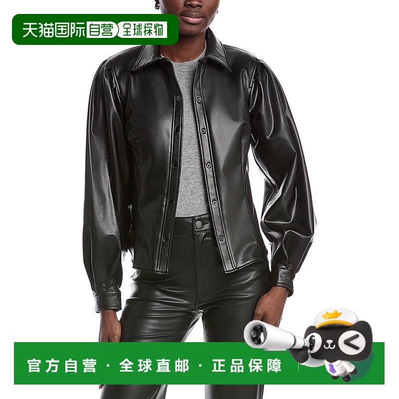 自营Kenneth Cole Vegan Leather Jacket - black 美国奥莱直发