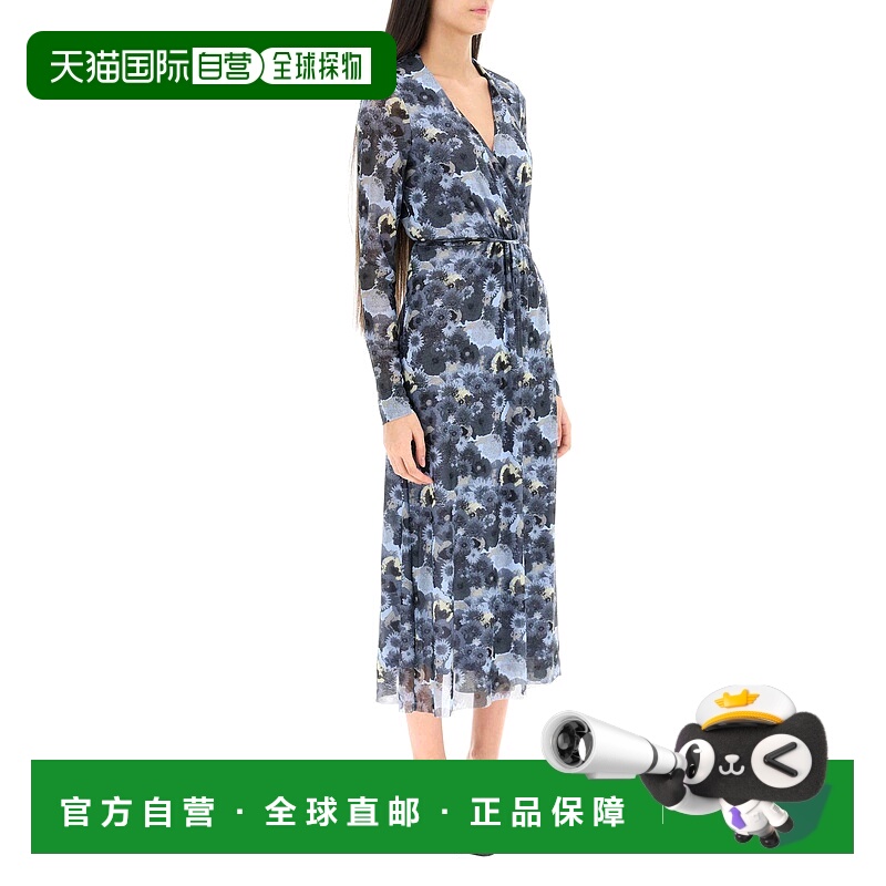 香港直邮GANNI 女士连衣裙 T3337699 SS2023 灰色 碎花连衣裙