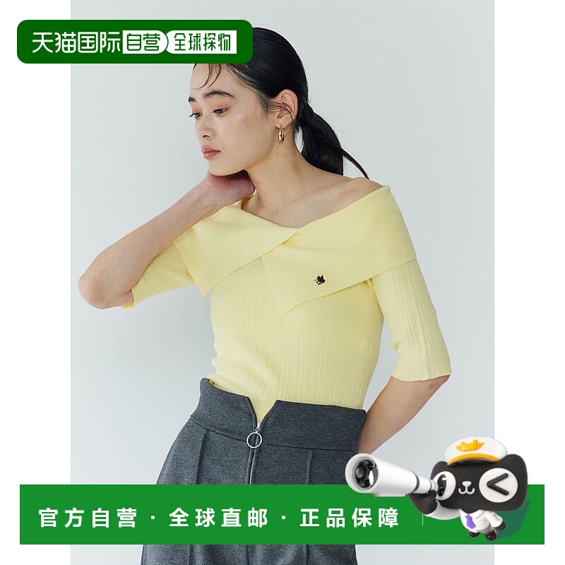 1h可退 日本直邮LAGUNAMOON 女装 POLO BCS联名不对称领口针织开