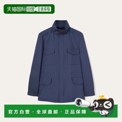 自营欧洲直邮Loro Piana 男士海军蓝细纤维夹克