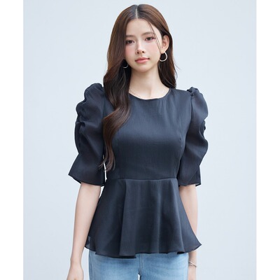 日本直邮SAISON DE PAPILLON 女装 杨柳欧根纱佩普拉姆衬衫 sdp03