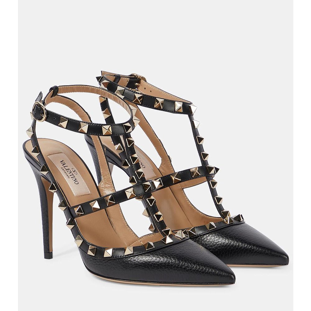 Valentino 华伦天奴 女士 Garavani 铆钉皮质浅口鞋 004193