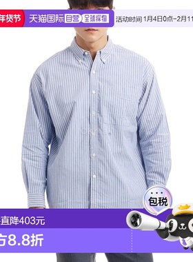 韩国直邮nanamica 纽扣条纹风衬衫 (SUGS421 N) 长袖衬衫