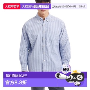 韩国直邮nanamica 纽扣条纹风衬衫 (SUGS421 N) 长袖衬衫