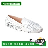 sTOD’s 流苏流苏皮革乐福鞋 白色 自营tod 美国奥莱直发豆豆鞋