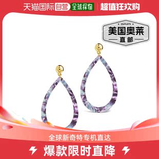 sterling forever泪珠树脂耳钉 - 睡莲 【美国奥莱】直发耳环配饰