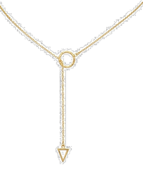 自营 liv oliver18k 金三角形和圆环套索项链 - 金 美国奥莱直发