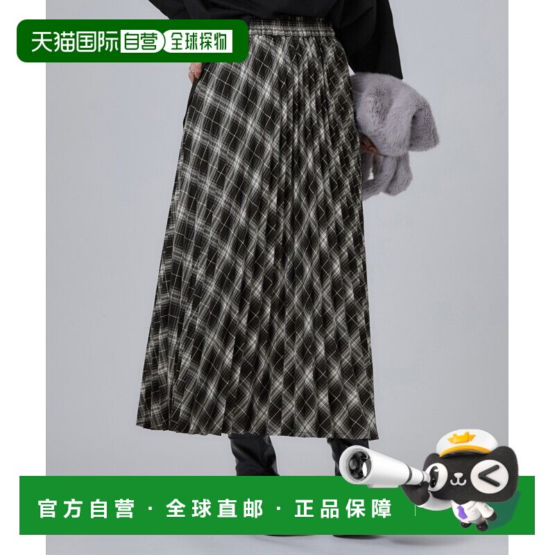 日本直邮SHOO・LA・RUE 女装 斜纹格纹百褶半身裙【付后1h可退】