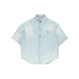 修补牛仔衬衫 1h可退 BB0679 男士 艾克妮 香港直邮Acne Studios