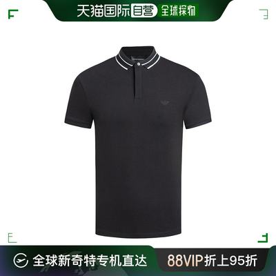 香港直邮EMPORIO ARMANI 男士黑色polo衫 3H1FM0-1JCQZ-F049