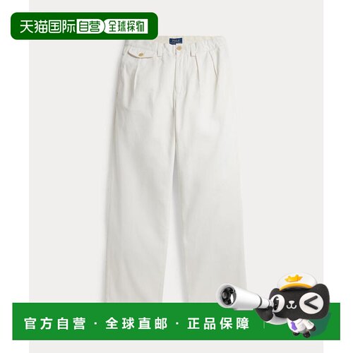 日本直邮Polo Ralph Lauren 儿童 款宽松褶皱棉质斜纹裤 CWPOPNTY