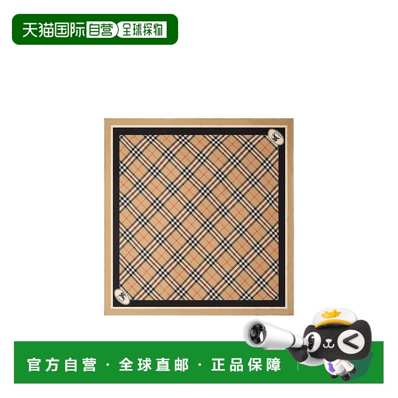 1h可退 香港直邮BURBERRY 女士围巾 81130481 CO 花色 格纹丝巾