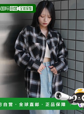 1h可退 日本直邮WEGO 女装 2025秋冬新款 宽松格纹大号衬衫 WE25A