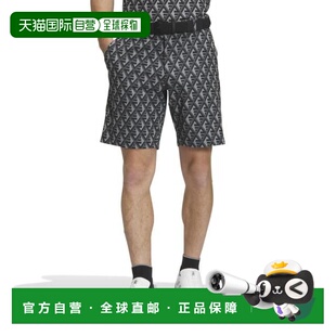 日本直邮adidas 多色 BOS 印花高尔夫短裤 IKK89-IN9028BK 黑色