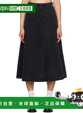 1h可退 香港直邮潮奢 SEA 海洋 女士 黑色 Cornelia 牛仔半身裙 A