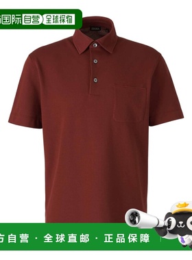 香港直邮Z ZEGNA 男士T恤 UF392A9F752212 SS2025 红色 短袖Polo