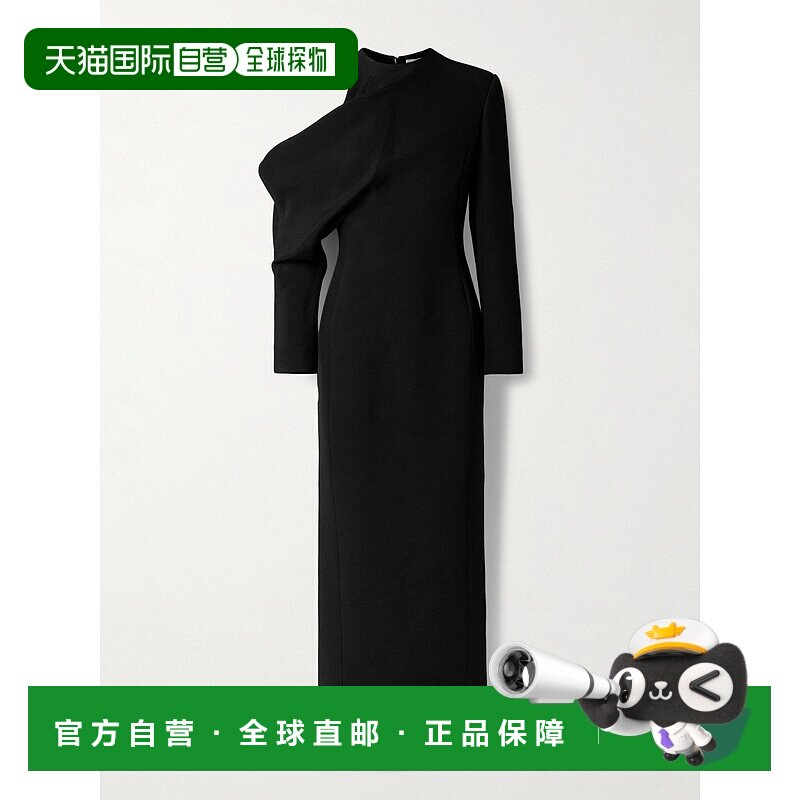 香港直邮KHAITE 女士 Trey 露肩垂褶卡迪长款连衣裙 54304092