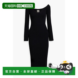 罗纹针织中长连衣裙 1h可退 Pia 女士 8605400BLA 香港直邮KHAITE