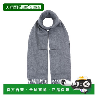 1h可退 香港直邮BURBERRY 女士围巾 3956171 CO 灰色 Check Scarf