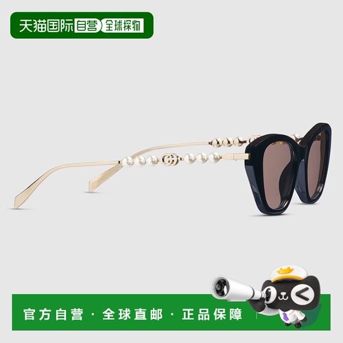 香港直邮GUCCI 女士太阳镜 840006J07401023 AW2025 花色 Cat-eye