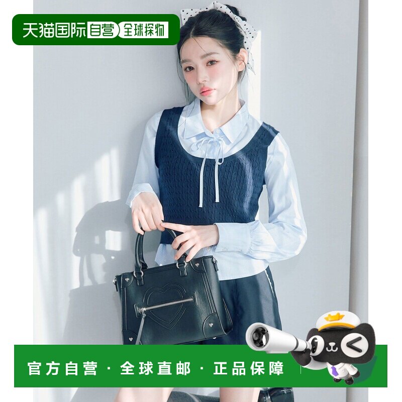 1h可退 日本直邮OLIVE des OLIVE 女士 针织背心+衬衫套装 106105