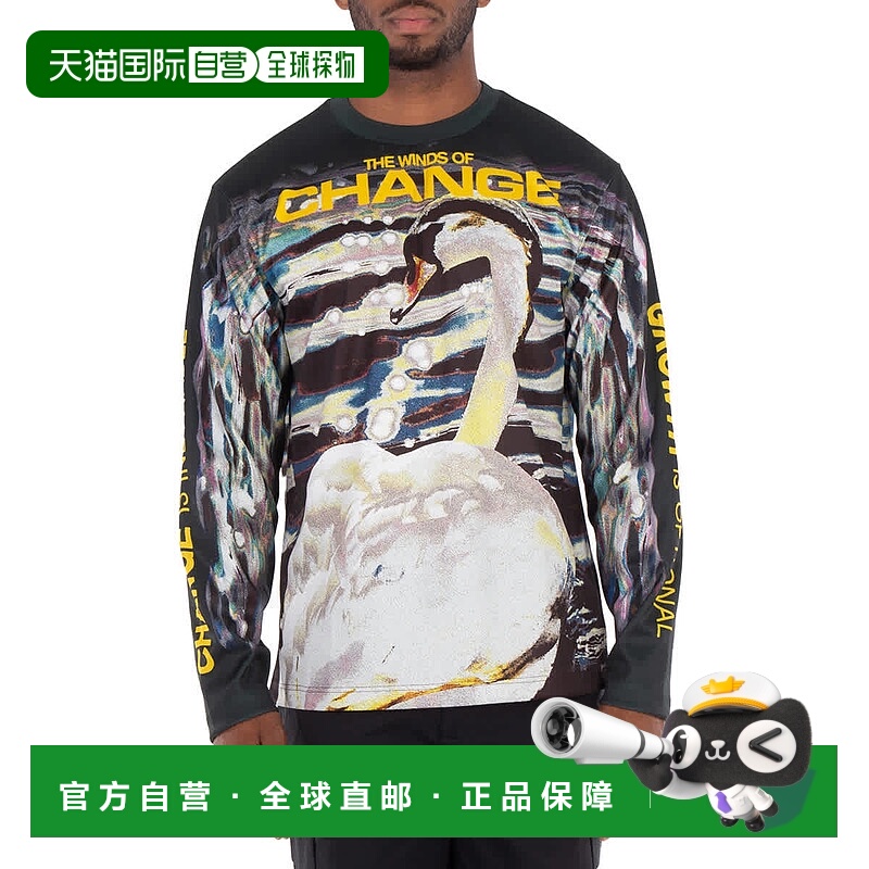 自营 Burberry天鹅印花长袖T恤-藤蔓图案 美国奥莱直发博柏利