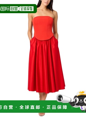 自营Toccin Melody Corset Midi Dress - red 美国奥莱直发