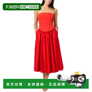 自营Toccin Melody Corset Midi Dress - red 美国奥莱直发