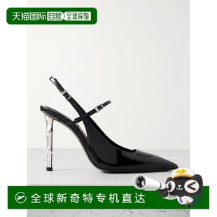 香港直邮潮奢 古驰 1h可退 Gucci 81299 女士 后系带浅口高跟凉鞋