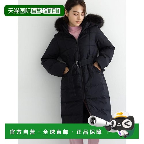 1h可退 日本直邮Te chichi 女装 加长羽绒外套 宽松连帽设计 腰带