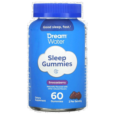 香港直发DREAM WATER梦之水膳食补充剂软糖莓果味促进睡眠60粒