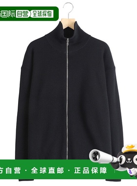 1h可退 日本直邮Graphpaper男装高密度驾驶员针织衫 半拉链宽松设