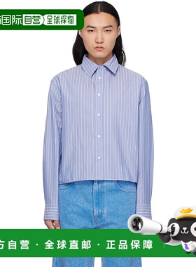 1h可退 香港直邮潮奢 Marni 玛尼 男士 蓝色 & 灰白色 Poplin Str