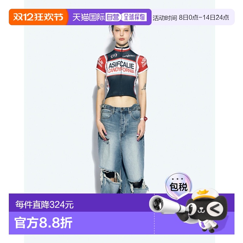 韩国直邮ASIF CALIE 女士自行车骑行服CA24BST007BK ZIPUP BICYCLE