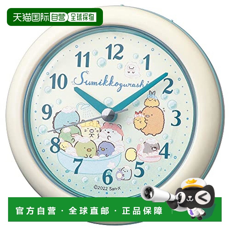 【日本直邮】Seiko防水钟 挂置兼用白123×122×48mm角落生物CQ22