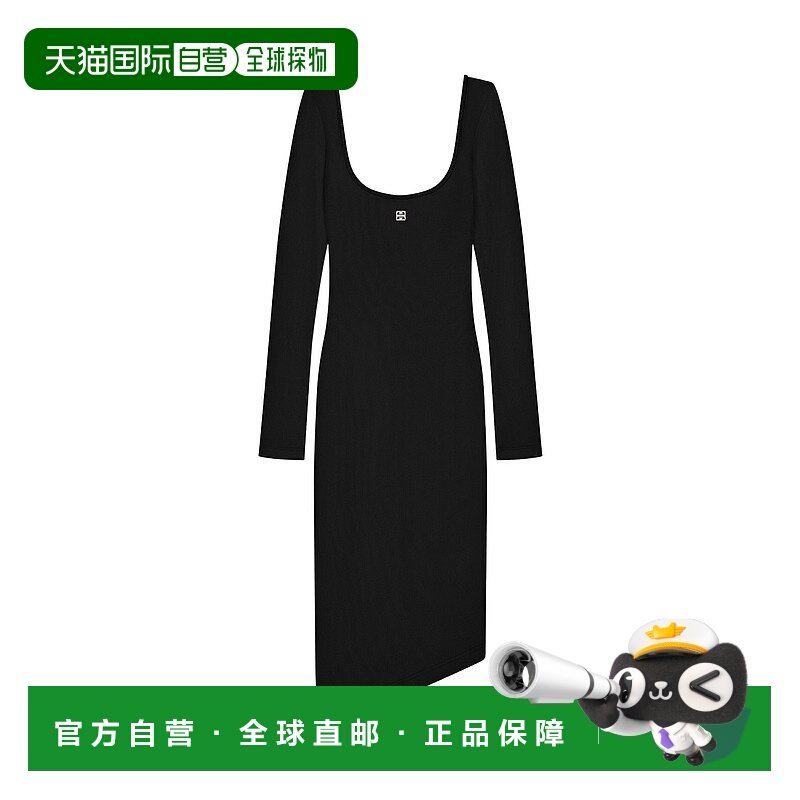 香港直邮GIVENCHY 女士连衣裙 BW228G30ZL001 AW2024 黑色 长袖不