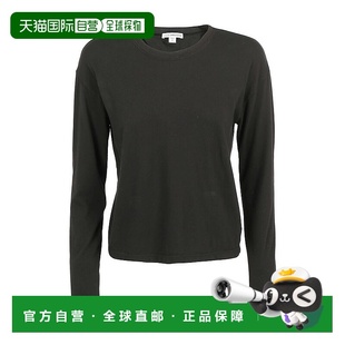 香港直发James 棉质T恤舒适简约WLJ3113 Perse女士黑色圆领长袖