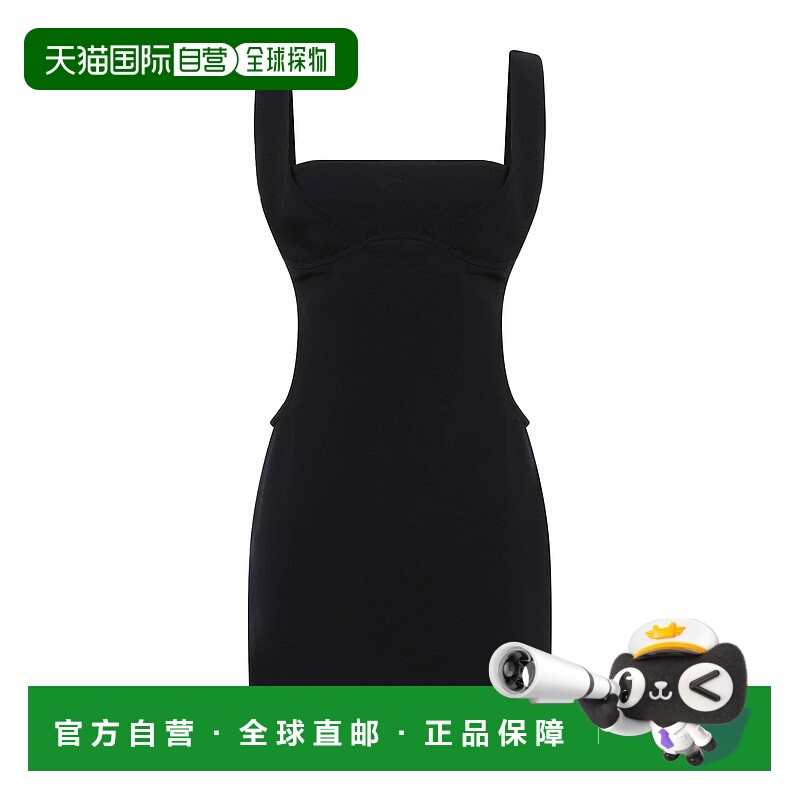 1h可退 香港直邮潮奢 Marine Serre 女士 短款连衣裙 black黑色