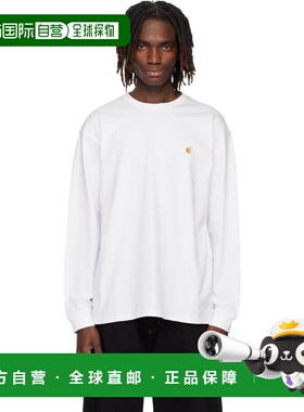 1h可退 香港直邮CARHARTT WIP 男士 白色 L/S Chase T 恤 I026392