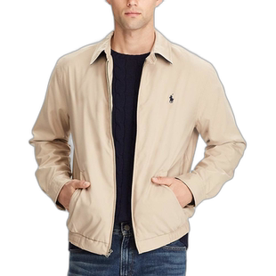 【】Ralph Lauren拉夫劳伦男士外套休夹克卡其色logo装饰