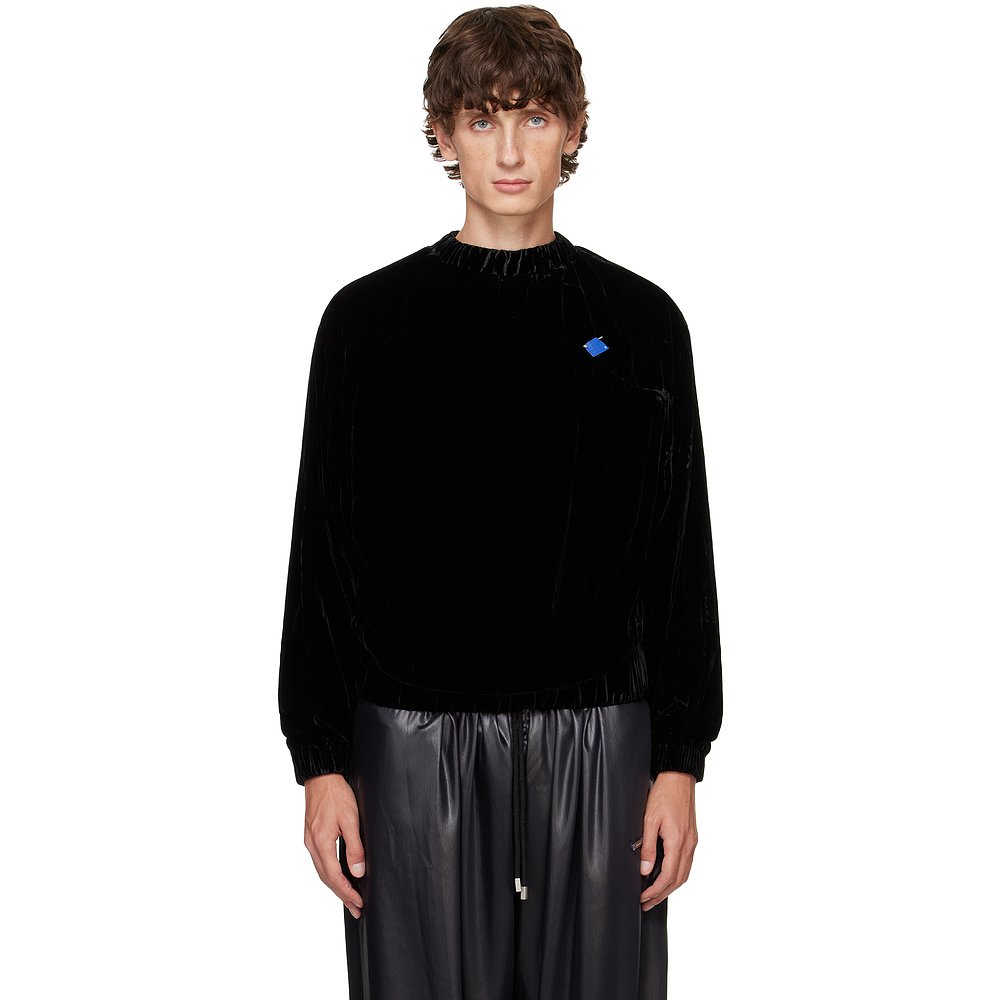 潮奢 ADER Error 男士 黑色套头衫 BN01FWSW0101BK