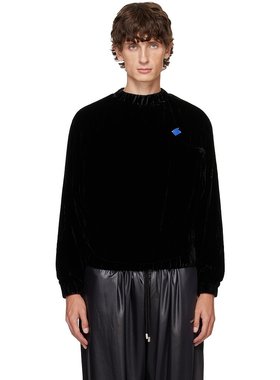 潮奢 ADER Error 男士 黑色套头衫 BN01FWSW0101BK