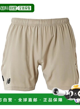 日本直邮 New Balance 男士黑色编织短裤AMS55200 足球运动裤[XXX