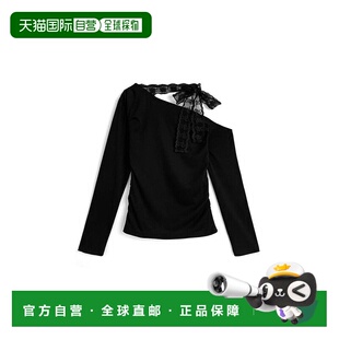 日本直邮日潮 GRL 蕾丝缎带褶皱单肩上衣 jm065 日系清楚系穿搭