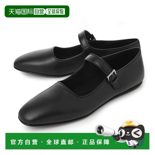 日本直邮THE ROW芭蕾平底鞋 玛丽珍鞋款 黑色 女士f1003 n61 blk