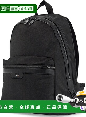 自营Hugo Boss男式Ray尼龙双肩包，黑色 美国奥莱直发