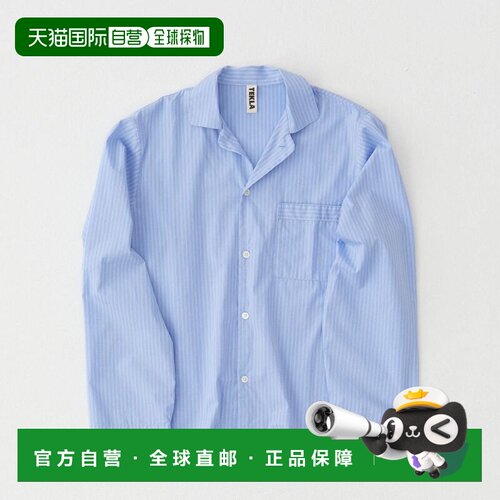 日本直邮TEKLA 睡衣长袖衬衫男女条纹睡衣家居服棉质SWT