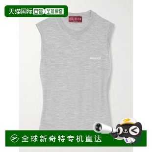 无袖 古驰 女士 830829XKEWC 针织背心 香港直邮潮奢 1h可退 Gucci